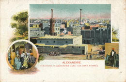 ( CPA EGYPTE )  ALEXANDRIE  /  Panorama D' Alexandrie Avec Colonne Pompée  - - Alexandrie