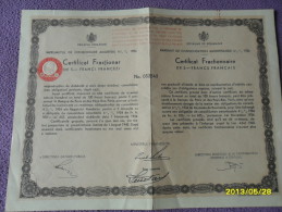 EMPRUNT De CONSOLIDATION (FRANCE - ROUMANIE ) Siege ROUMANIE De 1934 - Banco & Caja De Ahorros