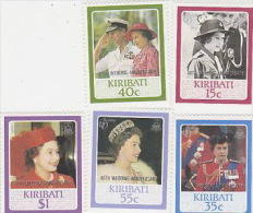 Kiribati-1988 Queen Elizabeth 40th Wedding Anniversary Set  MNH - Kiribati (1979-...)