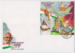 Mahatma Gandhi, Tiger, Wild Animal, FDC Guinea - Mahatma Gandhi