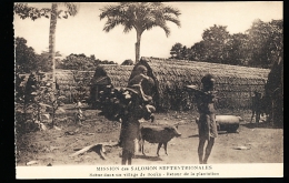 ILES SALOMON DIVERS / Scène Dans Un Village De Bouka, Retour De La Plantation / - Isole Salomon
