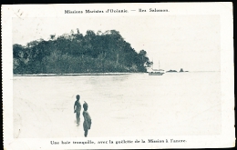 ILES SALOMON DIVERS / Une Baie Avec La Goëlette De La Mission à L'ancre / - Solomon Islands