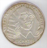 FRANCIA 100 FRANCS 1991 AG DESCARTES - Gedenkmünzen