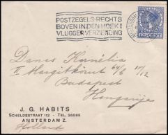 Netherlands 1931, Small Format Cover Amsterdam To Budapest - Storia Postale