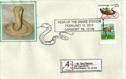 USA. Le Cobra, Enveloppe Souvenir D'Oakmont, Pennsylvanie - Serpents