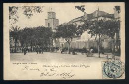 675  -  OLLIOULES  --  Le Cours Voltaire Et L'Eglise - Ollioules