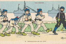 M M 521 / C  P A - ILLUSTRATEUR -  GERVESE -NOS MARINS    2- DEBARQUEMENT DE VIVE FORCE - Gervese, H.