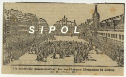 Issu D Un Journal Allemand 1914 EnvHistorische Zusammenkunst Der Verbündeten Monarchen In  Leipzig 19/10/1813 - Autres & Non Classés