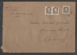 POLAND 1952 GROSZY OVERPRINT COVER T.3.C KATOWICE KRAKOW PIECE TO WARSZAWA 250G LETTER RATE BIERUT (2 X 40GR+ 10GR)) - Briefe U. Dokumente