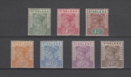 (S0282) SAINT HELENA, 1890-1897 (Victoria. Definitives). Complete Set. Mi ## 21-27. Mint Hinged* - Isla Sta Helena