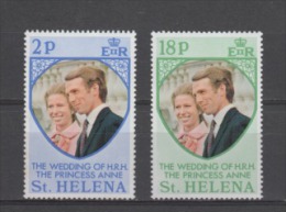 (S0283) SAINT HELENA, 1973 (Princess Anne´s Wedding). Complete Set. Mi ## 264-265. MNH** - Sainte-Hélène