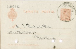 3491. Entero Postal REUS (Tarragona) 1920, VARIEDAD Impresion, Num 49n º - 1850-1931