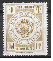 0257-SELLO LOCAL FISCAL DIPUTACION ALAVA 30 PTS.ANTIGUO SELLO LOCAL FISCAL DIPUTACION FORAL DE ALAVA ACTOS JURIDICOS DOC - Revenue Stamps