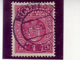 COAT OF ARMS-1 D-PORTO-POSTMARK-DOBRLJIN -BOSNIA AND HERZEGOVINA-YUGOSLAVIA-1931 - Portomarken