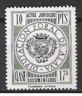 0275-SELLO LOCAL FISCAL DIPUTACION ALAVA 10 PTS.ANTIGUO SELLO LOCAL FISCAL DIPUTACION FORAL DE ALAVA ACTOS JURIDICOS DOC - Revenue Stamps