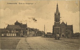 Lichtervelde :  Kerk En Hoogstraat  (  Geschreven Met Zegel En Tax Zegel ) - Lichtervelde