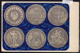 5 Fr. Der Eidgenossisches Schützenfest Basel 1879 Tir Fédéral Fribourg 1881, Tiro Federale Lugano 1883 (-889) - Monnaies (représentations)