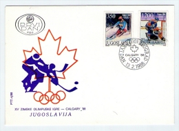 Old Letter - Yugoslavia, Calgary 1988 - FDC