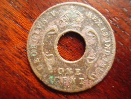 BRITISH EAST AFRICA USED ONE CENT COIN BRONZE Of 1924 . - Oost-Afrika & Protectoraat Van Uganda