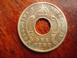 BRITISH EAST AFRICA USED ONE CENT COIN BRONZE Of 1924 H. - East Africa & Uganda Protectorates