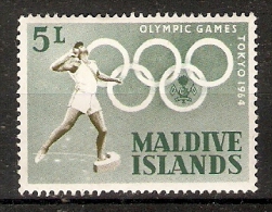 Maldives  1964  Olympic Games, Tokyo  5L  (*) MH - Maldives (...-1965)