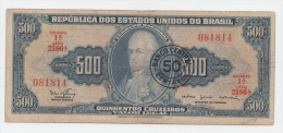 Brazil 50 Centavos On 500 Cruzeiros 1967 VG P 186 - Brasile