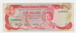 BELIZE 5 DOLLARS 1980 VF+ P 39 - Belize