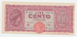 Italy 100 Lire 1944 P 75a 75 A - 100 Lire