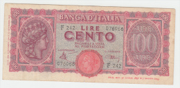 Italy 100 Lire 1944 AVF CRISP Banknote P 75a 75 A - 100 Lire