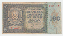 Croatia 100 Kuna 1941 VF P 2 - Croacia