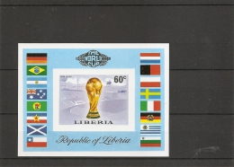 Coupe Du Monde En Allemagne -1974 ( BF 71 Non Dentelé Xxx -MNH- Du Libéria) - 1974 – Germania Ovest
