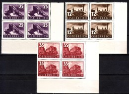 AUSTRIA AUTRICHE  Österreich  1937  TRENI LOCOMOTIVE IN QUARTINA MNH** - Neufs