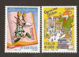 ITALIA  - EUROPA 2010 -TEMA ANUAL " LIBROS INFANTILES".- SERIE 2 V: -  DENTADO  (PERFORATED) - 2010