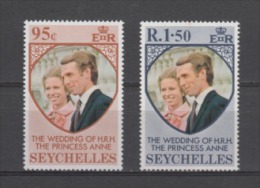 (S0432) SEYCHELLES, 1973 (Princess Anne´s Wedding). Complete Set. Mi ## 316-317. MNH** - Seychellen (...-1976)