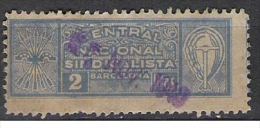 0407-SELLO GUERRA CIVIL C.N.S BARCELONA 2 Pesetas SINDICATO.CENTRAL NACIONAL SINDICALISTA SPAIN CIVIL WAR,POLITICAL LABE - Liefdadigheid