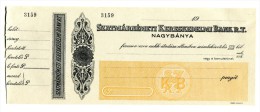 Hongrie Hungary Ungarn  "" CHEQUE BANQUE "" X 3 - Ungarn