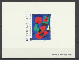 REUNION  Epreuve De Luxe N° YT 425 Exposition Arphila 1975 Tableau MIRO - Unused Stamps