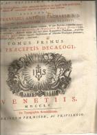 CALTANISSETTA: TAMBURINI TOMMASO.: THEOLOGIA MORALIS 1755 - Livres Anciens