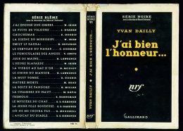 SERIE NOIRE 91 : J´ai Bien L´honneur... //Yvan Dailly - EO Juin 1951 - Série Noire