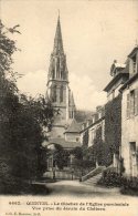 CPA - QUINTIN (22) - Le Clocher De L'Eglise Paroissiale , Vue Prise Du Jardin Du Château - Quintin
