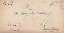 Brief Wolfenbüttel 3.10 1842 Halbkreisstempel Gel. Nach Braunschweig Ansehen !!!!!!!!!!!!! - Prephilately