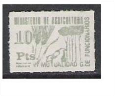 0683-SELLO FISCAL MUTUALIDAD FUNCIONARIOS DEL MINISTERIO AGRICULTURA 10 PESETAS MNH - Fiscales