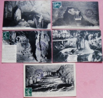 LOT DE 5 CARTES POSTALES ANCIENNES LES GROTTES DE LA BALME - 38 - ISERE - La Balme-les-Grottes