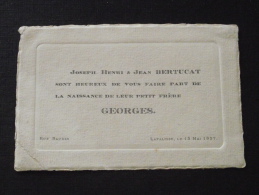 03 LAPALISSE - Carte De Visite - Faire-Part De Naissance De Georges BERTUCAT - Le 13 Mai 1927 - A VOIR ! - Nacimiento & Bautizo