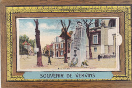 SOUVENIR  DE  VERVINS.  _  Dix Vues Reduites Sont Pliéés En Accordeon Sous Le Monument. Apercu De Quelques Unes - Vervins