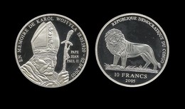 CONGO . JEAN - PAUL II . En Mémoire De Karol WOJTYLA .   10 FRANCS . 2005 . - Congo (République 1960)