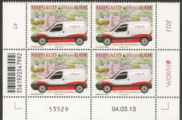 MONACO - EUROPA 2013-TEMA ANUAL " POSTAL VEHICLE"- SERIE De 1 V. En  BLOC De 4 - 2013