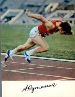 (777) Russian Olympic Games Winner Autograph Postcard - Sport : Athletisme - Athletic - Atletica