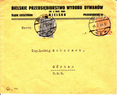 POLAND 1933 Fi 254/55 On Cover - Lettres & Documents