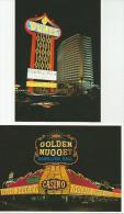LAS VEGAS NEVADA Dunes Golden Nugget Casinos 2 Postcards - Las Vegas